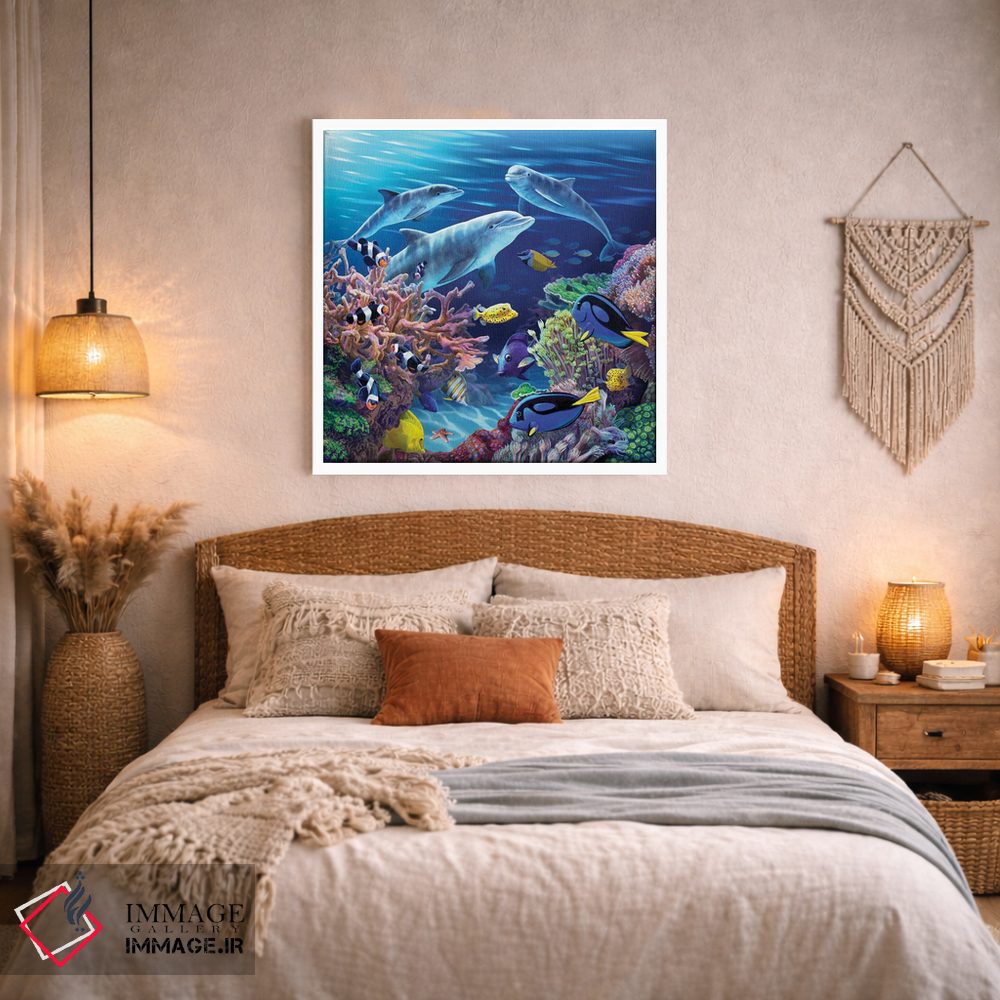 تابلو دکوراتیو "زندگی دلفین" اثر لیزا پارکر - D1W