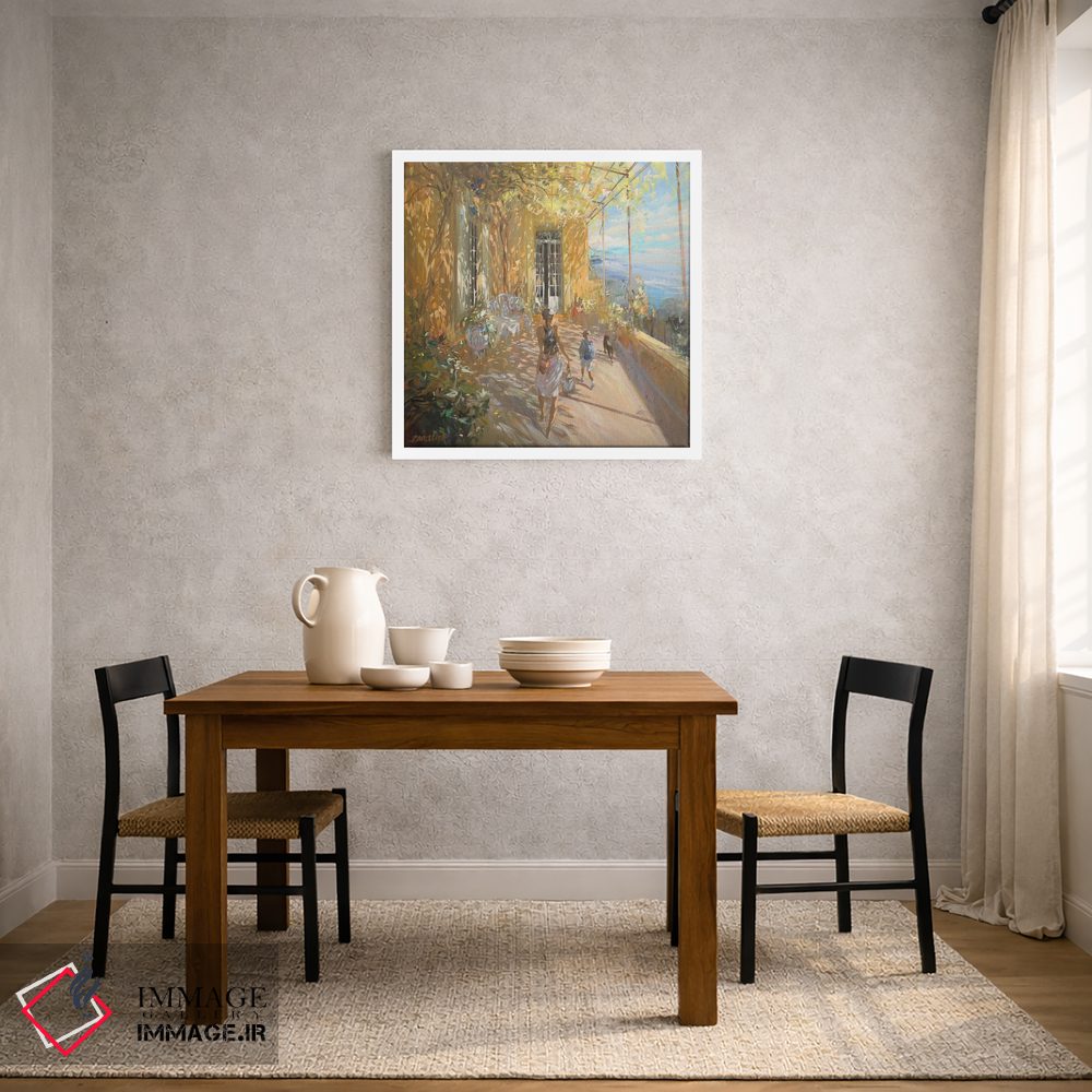 تابلو دکوراتیو "روی تراس" اثر لوران پارسلیه - D1W