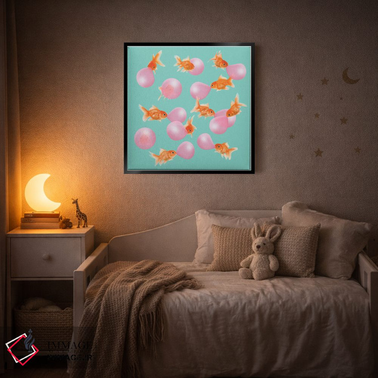 تابلو دکوراتیو "ماهی گلی آدامس بازی" اثر یوناس لوس - D4B