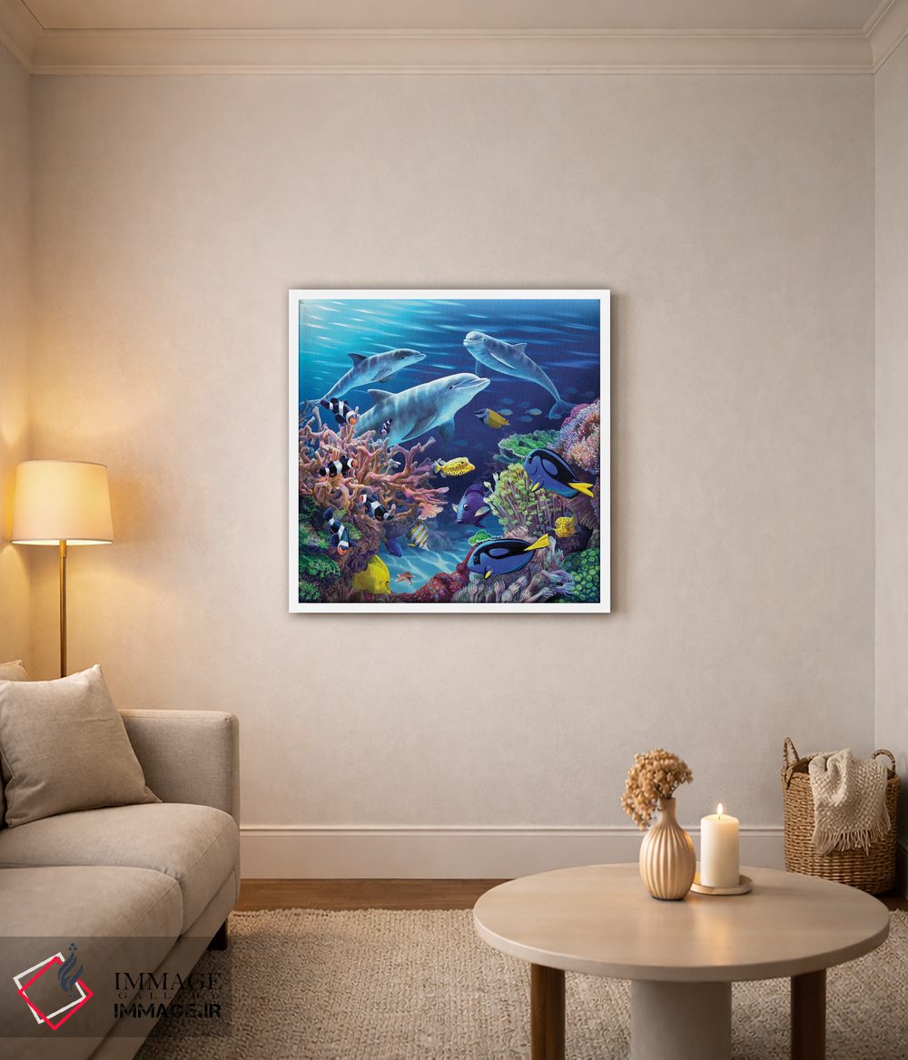 تابلو دکوراتیو "زندگی دلفین" اثر لیزا پارکر - D2W