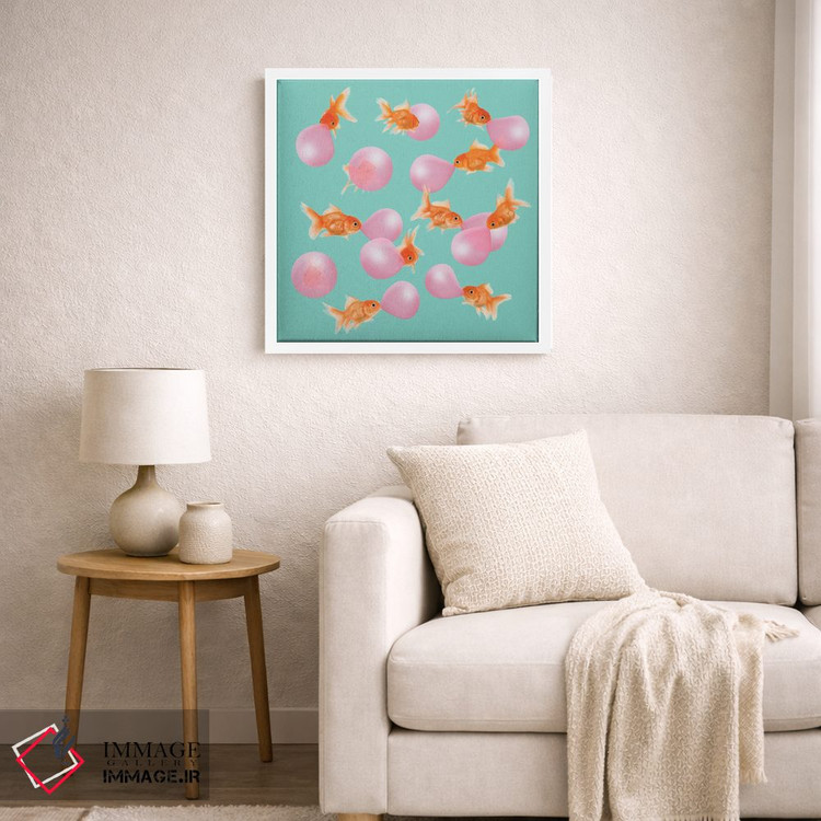 تابلو دکوراتیو "ماهی گلی آدامس بازی" اثر یوناس لوس - D5W