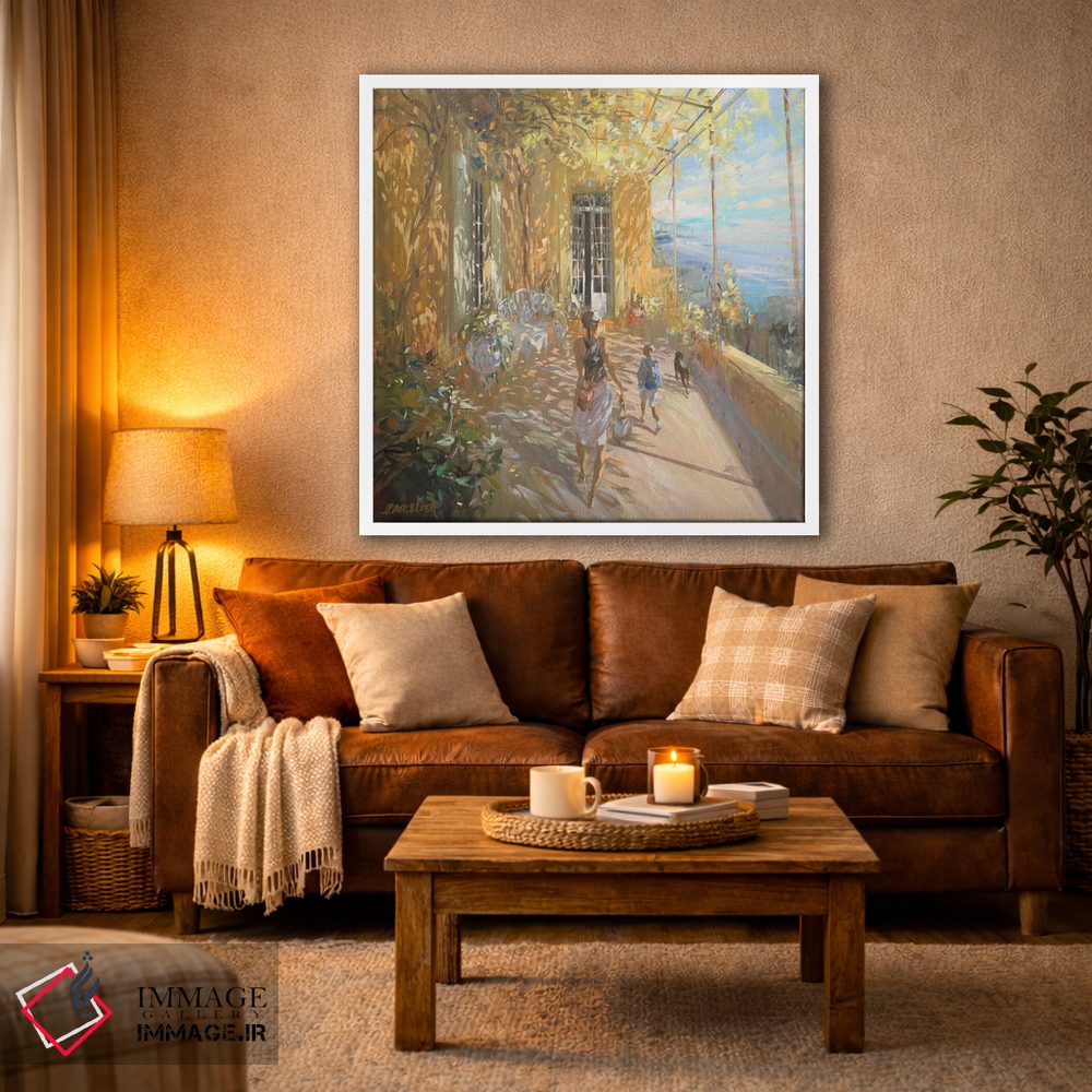 تابلو دکوراتیو "روی تراس" اثر لوران پارسلیه - D2W