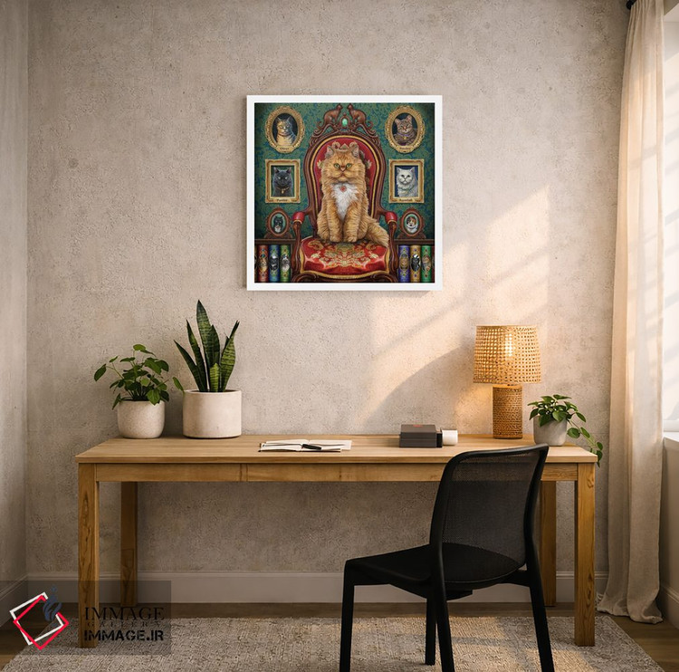 تابلو دکوراتیو "دیوانه وار عاشق گربه ها" اثر لیزا پارکر - D3W