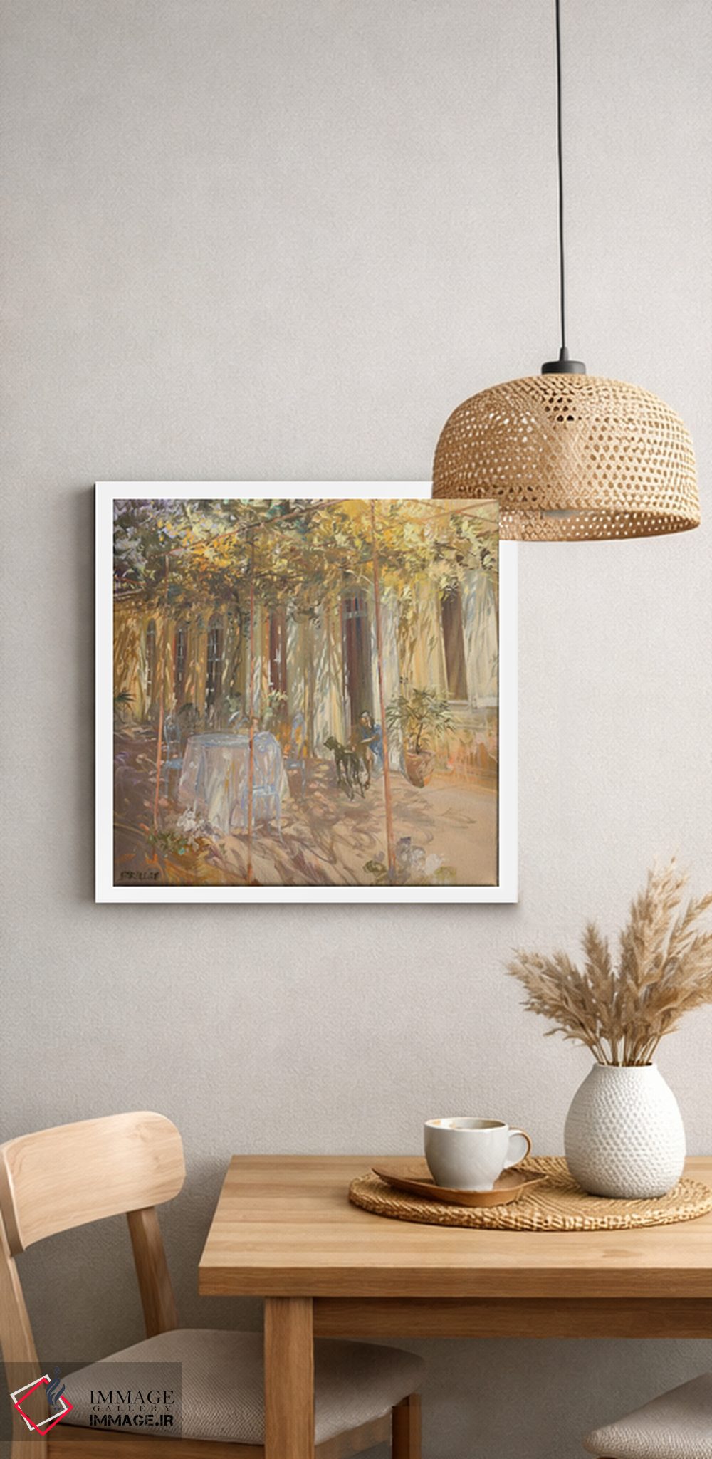 تابلو دکوراتیو "میز در باغ" اثر لوران پارسلیه - D4W