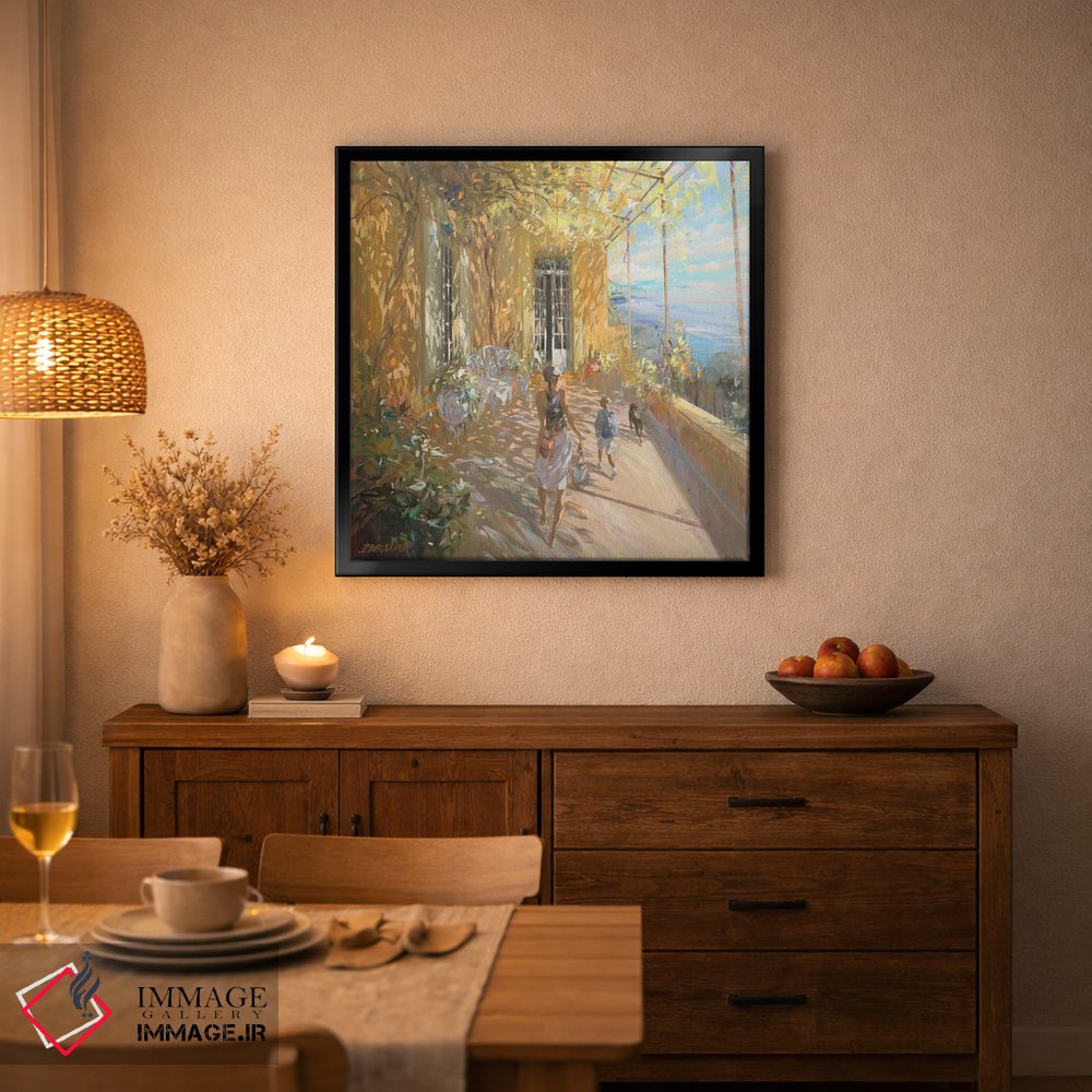 تابلو دکوراتیو "روی تراس" اثر لوران پارسلیه - D3B