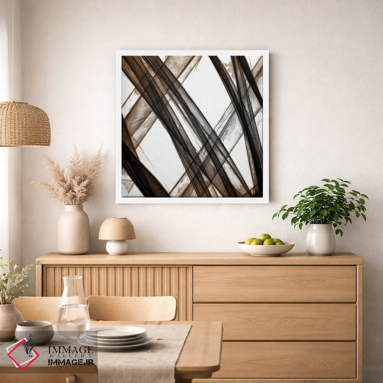 تابلو مینیمال "راه های متقاطع ۳" اثر آلونزو ساندرز - D1W