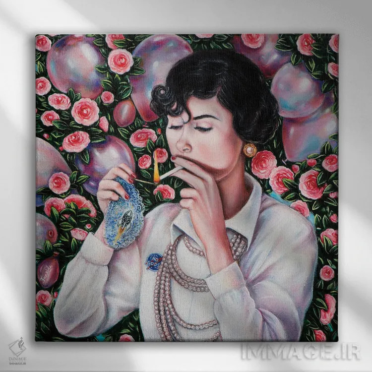 تابلو دکوراتیو "کوکو" اثر لیوا پاکالنه فانلی - نمای روبهرو روی دیوار