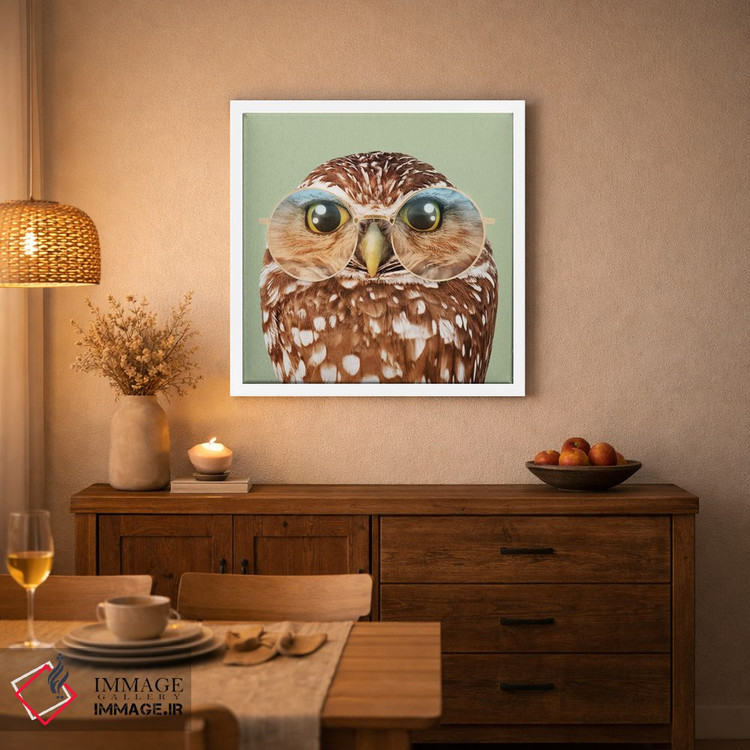 تابلو دکوراتیو "جغد با عینک" اثر یوناس لوس - D2W