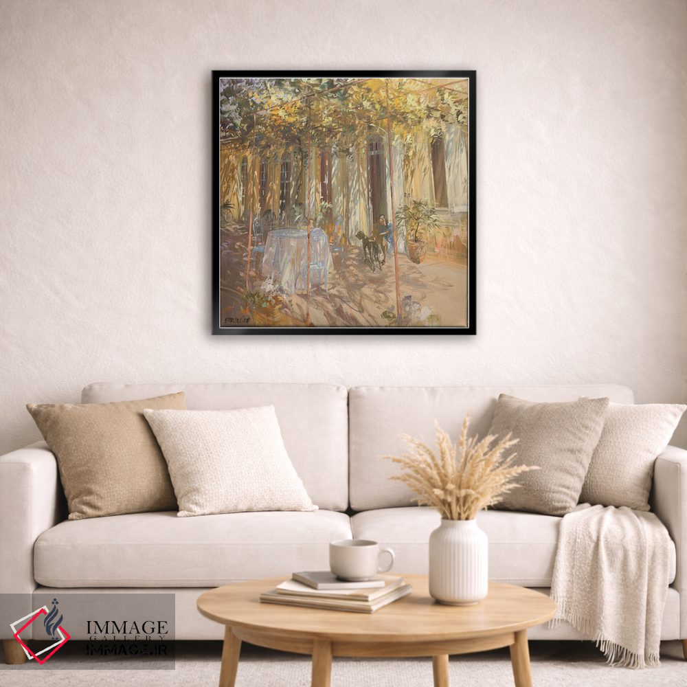 تابلو دکوراتیو "میز در باغ" اثر لوران پارسلیه - D5B