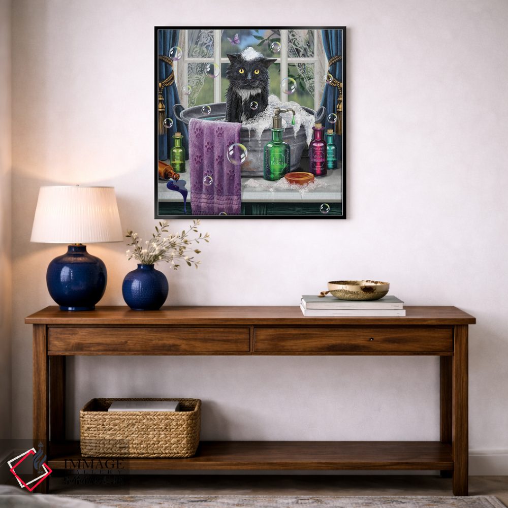 تابلو دکوراتیو "زمان حمام" اثر لیزا پارکر - D5B