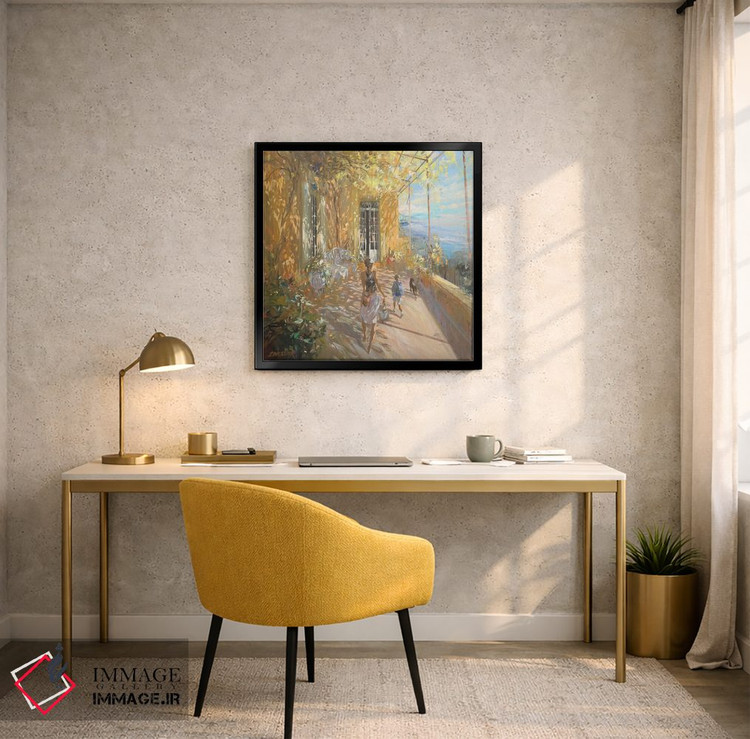 تابلو دکوراتیو "روی تراس" اثر لوران پارسلیه - D5B