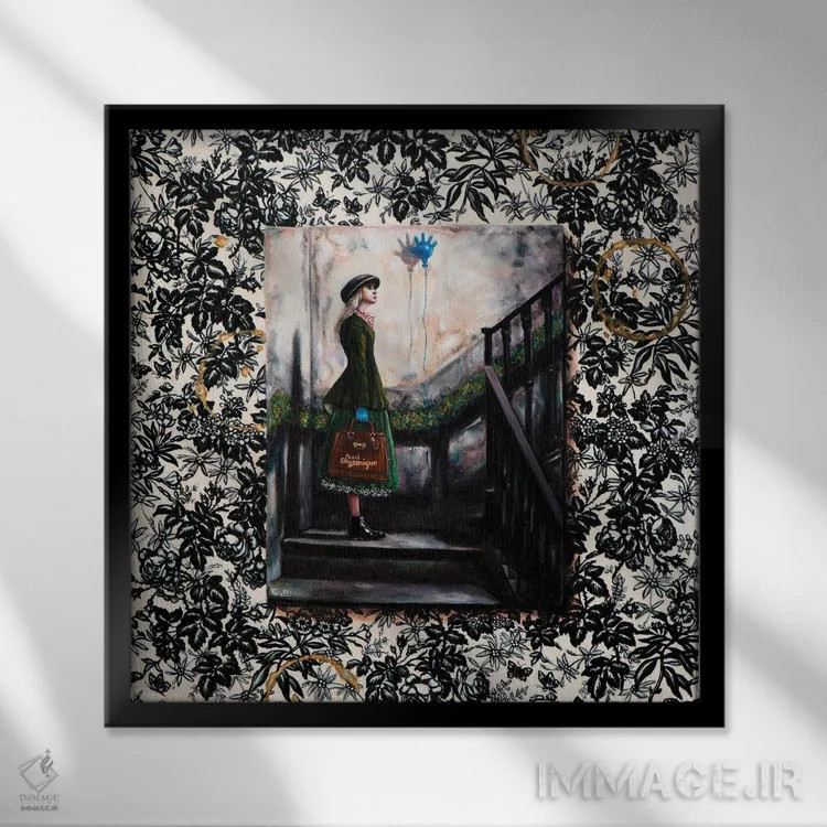 تابلو دکوراتیو "ارگاسمیک " اثر لیوا پاکالنه فانلی - نمای قابدار مشکی