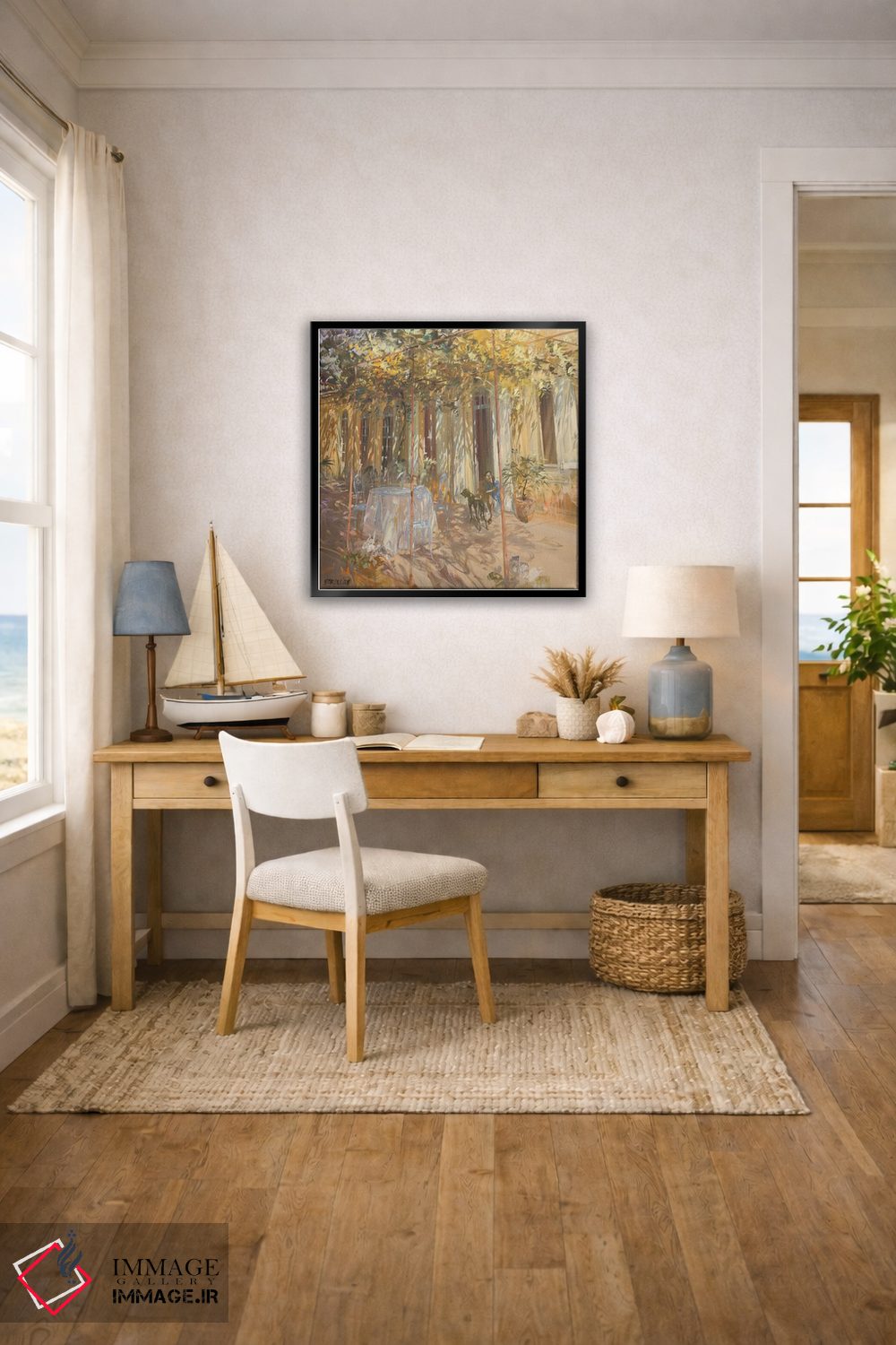 تابلو دکوراتیو "میز در باغ" اثر لوران پارسلیه - D6B