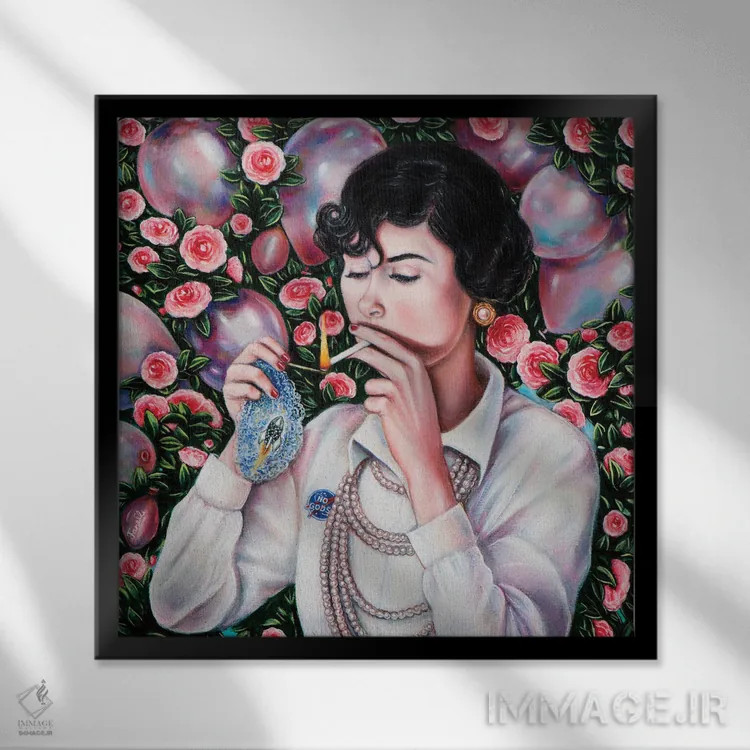 تابلو دکوراتیو "کوکو" اثر لیوا پاکالنه فانلی - نمای قابدار مشکی