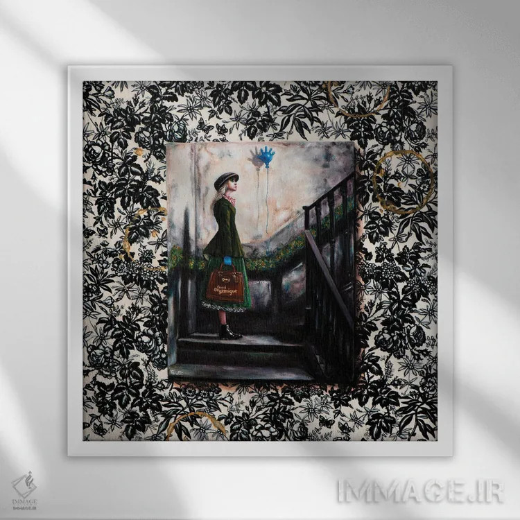 تابلو دکوراتیو "ارگاسمیک " اثر لیوا پاکالنه فانلی - نمای قابدار سفید