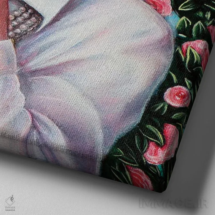 تابلو دکوراتیو "کوکو" اثر لیوا پاکالنه فانلی - نمای نزدیک بافت بوم