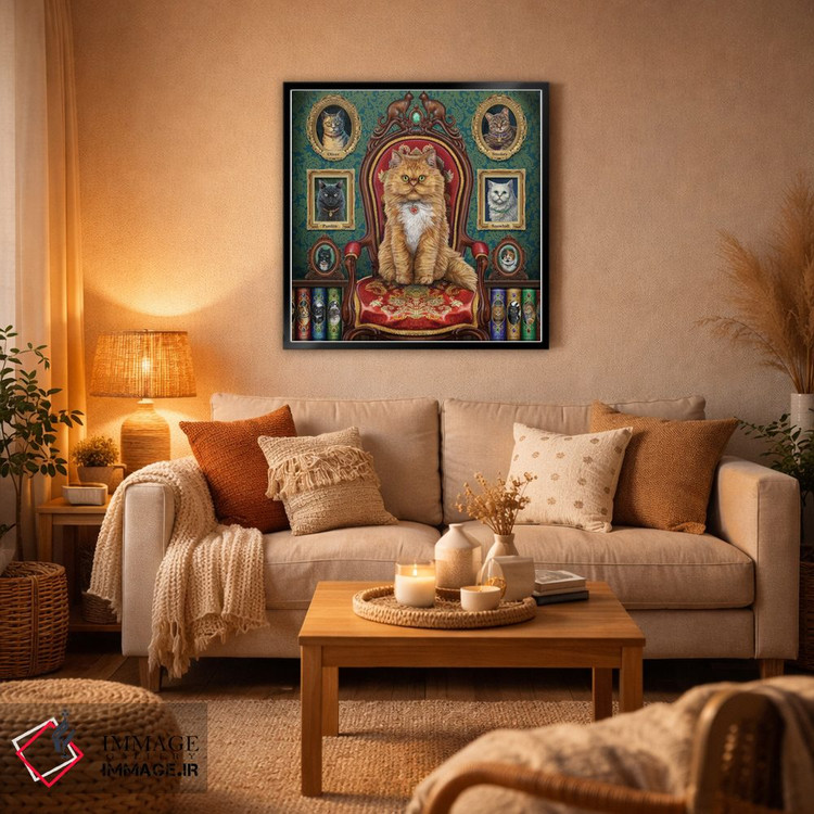 تابلو دکوراتیو "دیوانه وار عاشق گربه ها" اثر لیزا پارکر - D6B