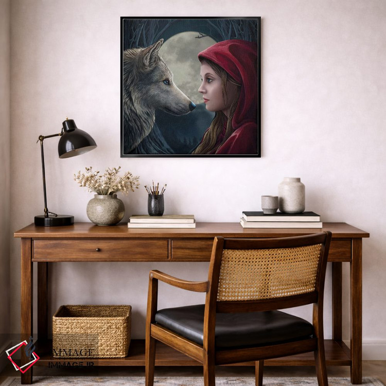 تابلو دکوراتیو "مسحور ماه، مربع" اثر لیزا پارکر - D6B