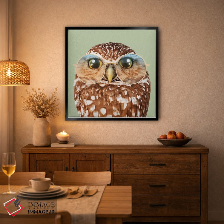 تابلو دکوراتیو "جغد با عینک" اثر یوناس لوس - D3B