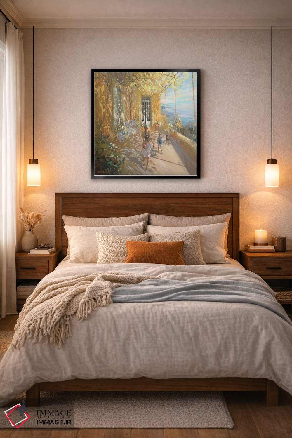 تابلو دکوراتیو "روی تراس" اثر لوران پارسلیه - D6B