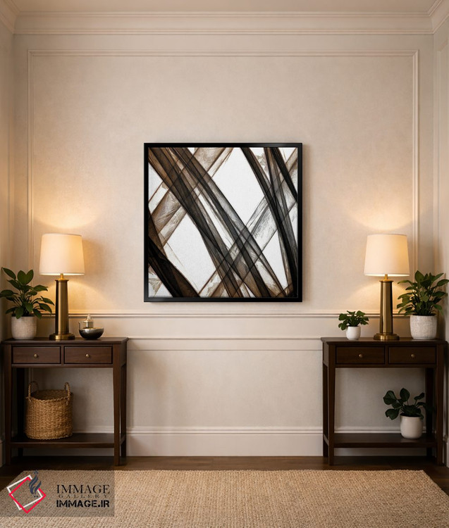 تابلو مینیمال "راه های متقاطع ۳" اثر آلونزو ساندرز - D6B