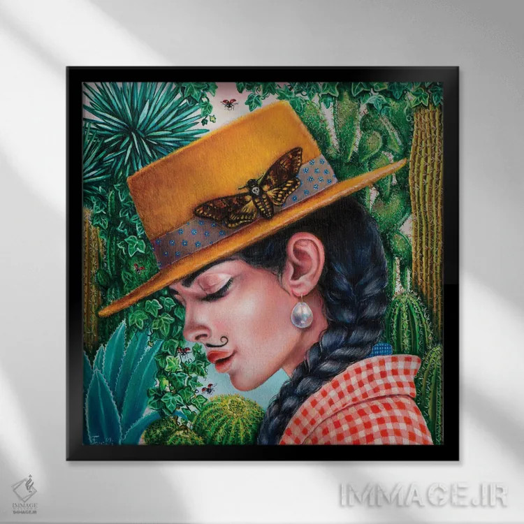 تابلو دکوراتیو "کویر چی واها" اثر لیوا پاکالنه فانلی - نمای قابدار مشکی