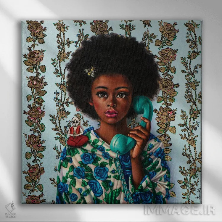 تابلو دکوراتیو سلام!؟ اثر لیوا پاکالنه فانلی - نمای روبهرو روی دیوار