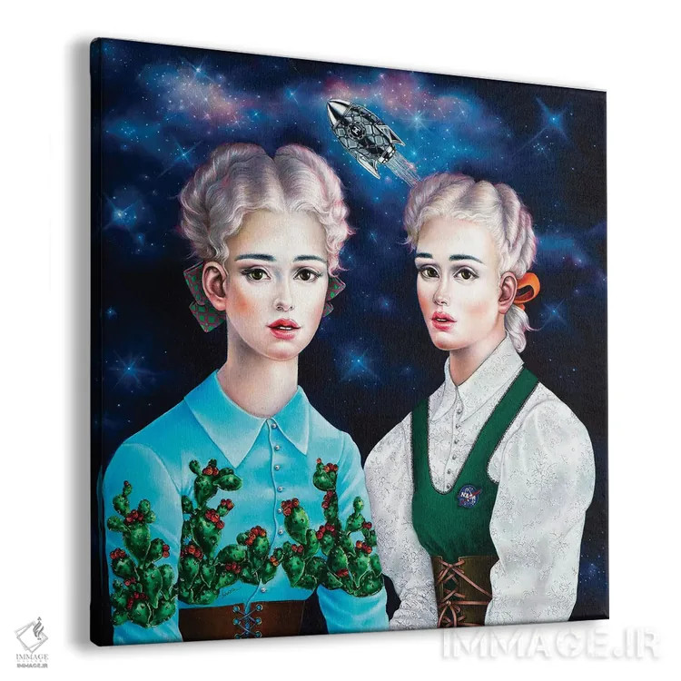 تابلو دکوراتیو همسران فضانوردان اثر لیوا پاکالنه فانلی - نمای پرسپکتیو محصول
