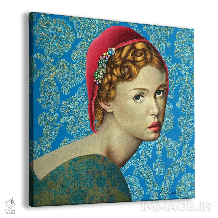 تابلو دکوراتیو شنل قرمزی اثر لیوا پاکالنه فانلی - نمای پرسپکتیو محصول