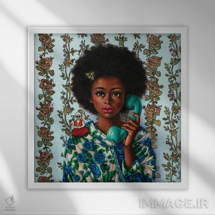 تابلو دکوراتیو سلام!؟ اثر لیوا پاکالنه فانلی - نمای قابدار سفید