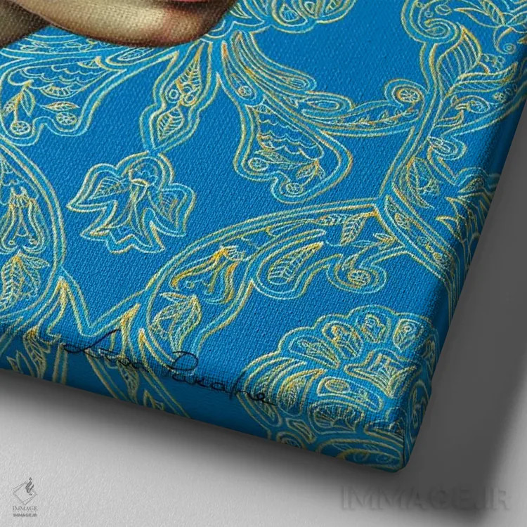 تابلو دکوراتیو شنل قرمزی اثر لیوا پاکالنه فانلی - نمای نزدیک بافت بوم