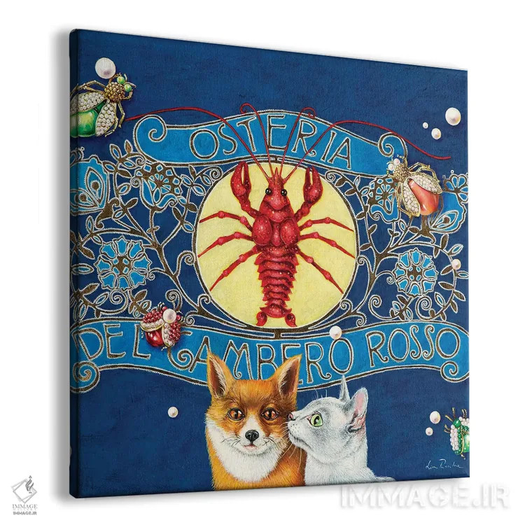 تابلو دکوراتیو رستوران خرچنگ اثر لیوا پاکالنه فانلی - نمای پرسپکتیو محصول