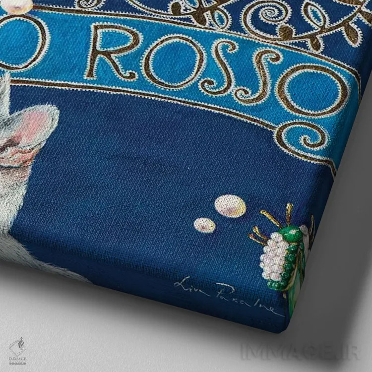 تابلو دکوراتیو رستوران خرچنگ اثر لیوا پاکالنه فانلی - نمای نزدیک بافت بوم