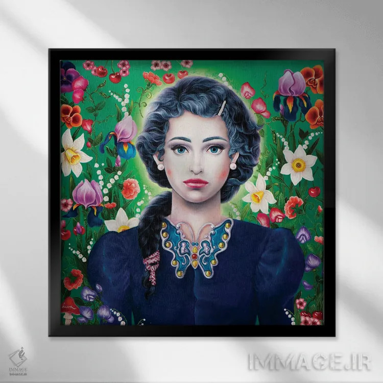 تابلو دکوراتیو بهار اثر لیوا پاکالنه فانلی - نمای قابدار مشکی