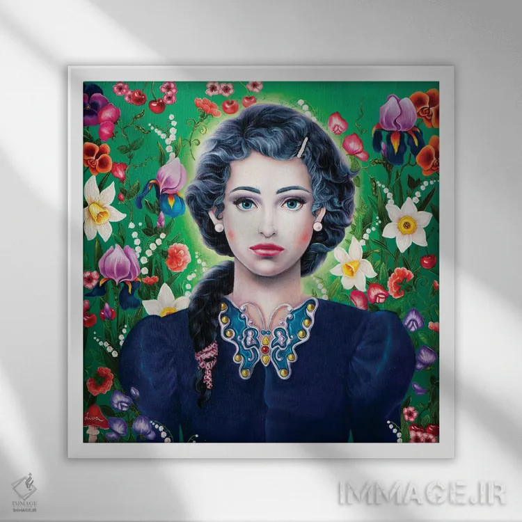 تابلو دکوراتیو بهار اثر لیوا پاکالنه فانلی - نمای قابدار سفید