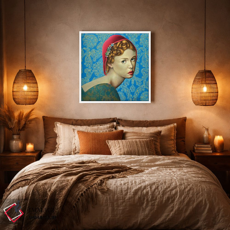 تابلو دکوراتیو شنل قرمزی اثر لیوا پاکالنه فانلی - D3W