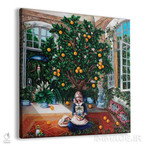 تابلو دکوراتیو درخت پرتقال اثر لیوا پاکالنه فانلی - نمای پرسپکتیو محصول