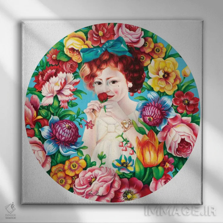 تابلو دکوراتیو عطر گل ها اثر لیوا پاکالنه فانلی - نمای روبهرو روی دیوار