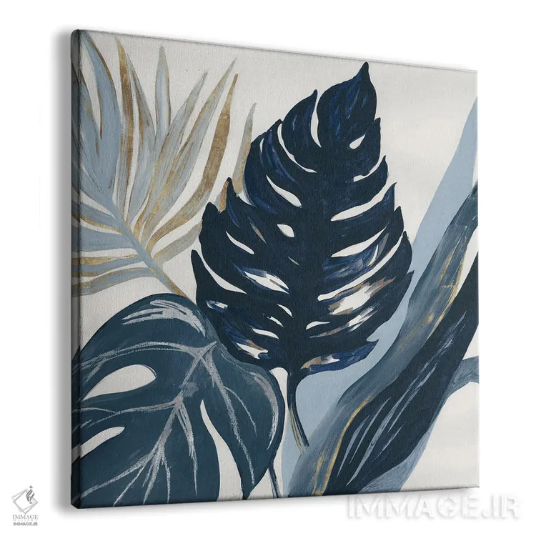 تابلو دکوراتیو نخل های آبی اثر لرا - نمای پرسپکتیو محصول