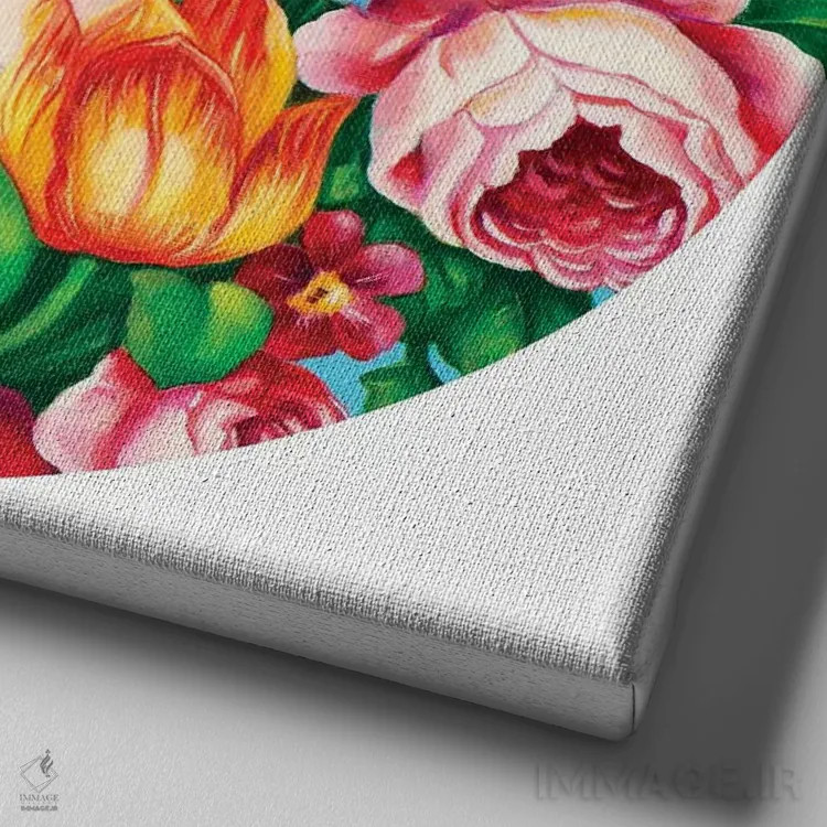 تابلو دکوراتیو عطر گل ها اثر لیوا پاکالنه فانلی - نمای نزدیک بافت بوم