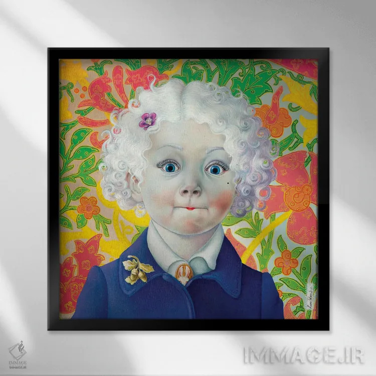 تابلو دکوراتیو چشم های بزرگ اثر لیوا پاکالنه فانلی - نمای قابدار مشکی