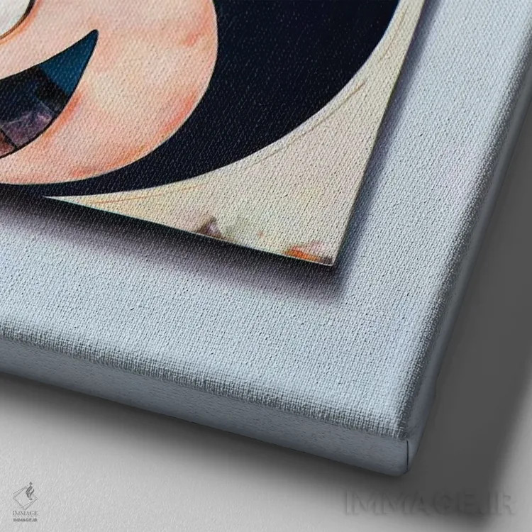 تابلو دکوراتیو عاشق هنر موراکامی اثر لیوا پاکالنه فانلی - نمای نزدیک بافت بوم