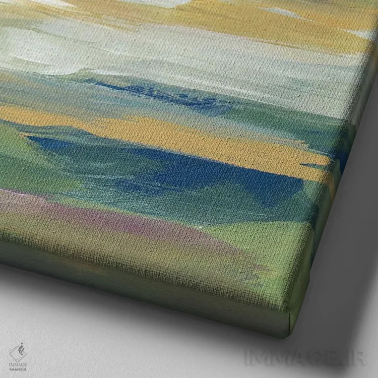 تابلو انتزاعی دشت غرش کنان اثر لرا - نمای نزدیک بافت بوم