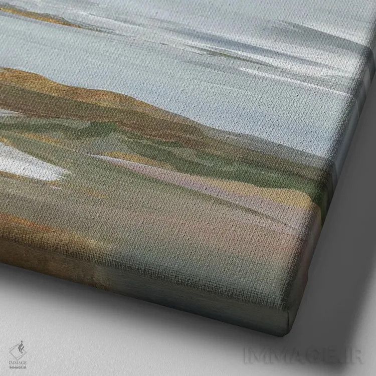 تابلو انتزاعی فواره خاموش ۲ اثر لرا - نمای نزدیک بافت بوم