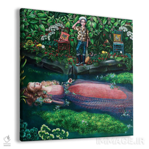 تابلو دکوراتیو افلیا اثر لیوا پاکالنه فانلی - نمای پرسپکتیو محصول