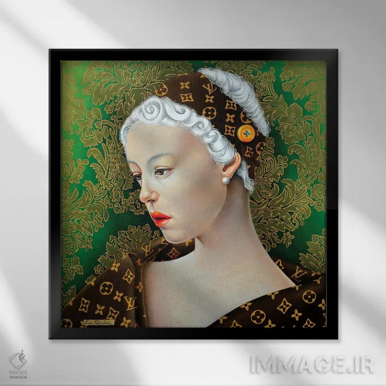 تابلو دکوراتیو زیبایی ویتون اثر لیوا پاکالنه فانلی - نمای قابدار مشکی