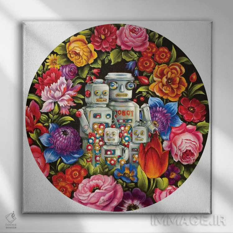 تابلو دکوراتیو خانواده قلع اثر لیوا پاکالنه فانلی - نمای روبهرو روی دیوار