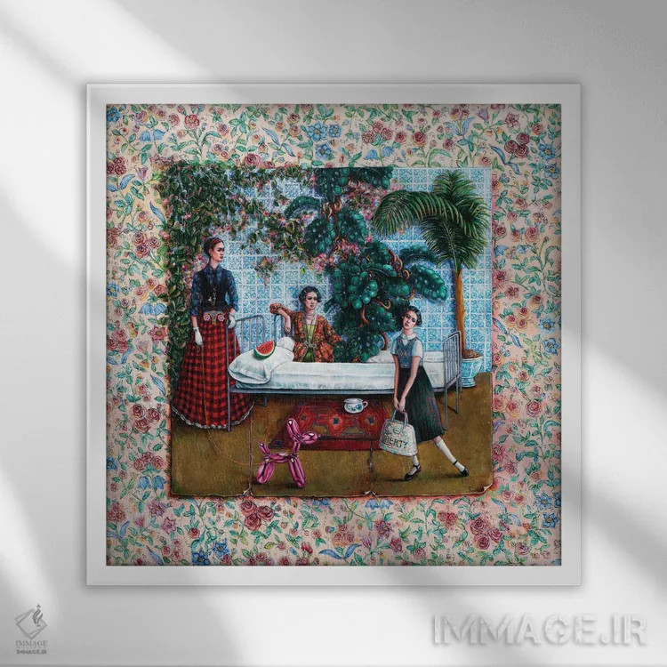 تابلو دکوراتیو بیمارستان روانی اثر لیوا پاکالنه فانلی - نمای قابدار سفید