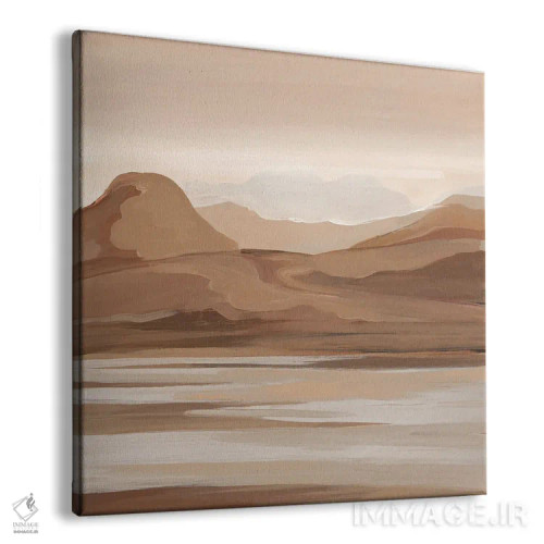 تابلو انتزاعی تپه های شنی اثر لرا - نمای پرسپکتیو محصول