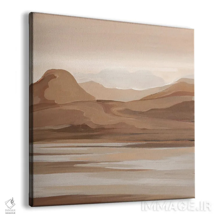 تابلو انتزاعی تپه های شنی اثر لرا - نمای پرسپکتیو محصول